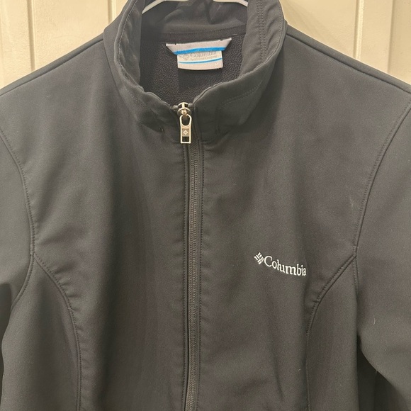Columbia Classic Black Softshell Fleece Lined Jacket Womens M - Picture 3 of 7